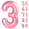 Pearlescent Pink 3 Balloon, Number Balloons 40 Inch, 3Rd Birthday Decorations For Kids Girls Women Party Supplies For Party Deco
