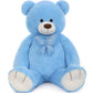 Tezituor Giant Teddy Bear Valentines Day, 4 Feet Soft Big Stuffed Animal Life Size 47 Inch Plush Bear Toy Valentine'S Christmas Birthday Gift For Girlfriend Kids,Blue