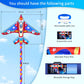 Xida Airplane Kite For Adults, Easy To Fly Fighter Kites For Kids Ages 4-8, Beginner Kite For Boys And Girls, Kite Handle And Li