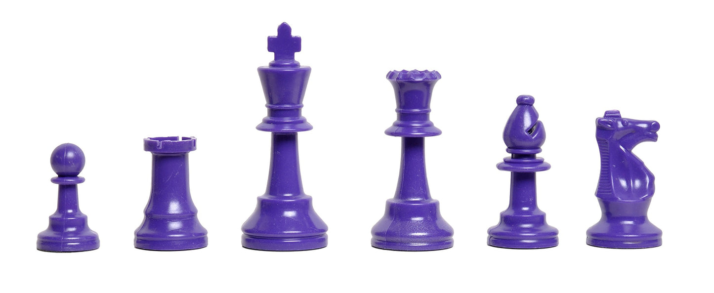 The House of Staunton Small Purple Plastic Chess Set