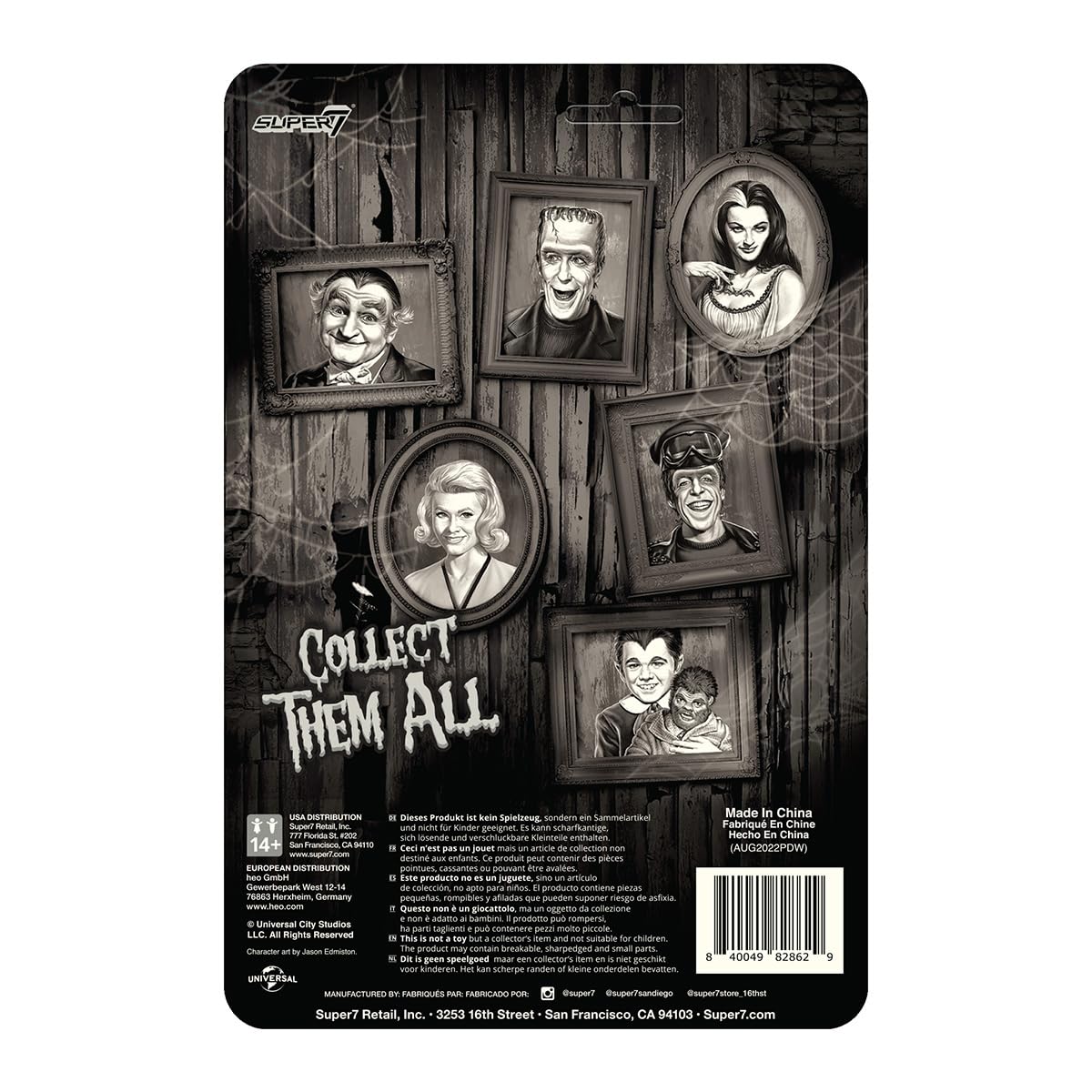Super7 The Munsters Reaction Wave 3 - Marilyn Munster (Grayscale) Action Figure