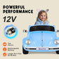 Xcar 12V Electric Car For Toddlers, Ride On Car With Remote Control, Led Light, 3 Speeds, Music, Bluetooth, 3-5 Years Old, Blue