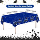 3 Pcs Graduation Tablecloth - Congrats Grad Table Cloth For Class Of 2024, Disposable Plastic Rectangle Grad Table Cover For Graduation Party Decorations 2024 And Party Supplies, 54 X 108 Inch (Blue)