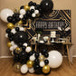 Partywoo Black And Gold Balloons, 100 Pcs 12 Inch Pack Of Black Balloons And Gold Metallic Balloons, Latex Balloons For Birthday Decorations, Retirement Party Decorations, New Year'S Eve Decorations