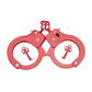 Hualixuan Metal Play Handcuffs, Hand Cuffs Police, Toy Handcuffs For Kids (Red)