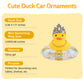 wonuu Car Duck Rubber Duck Car Ornaments Duck Car Dashboard Decorations with Cute Headband Swim Ring Necklace Sunglasses  C-Male Crown&Gold Chain