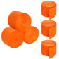 jiebor Halloween Streamers Crepe Paper Orange Streamers 492ft 6 Rolls for Halloween Party Wedding Birthday Home Classroom Office