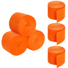 jiebor Halloween Streamers Crepe Paper Orange Streamers 492ft 6 Rolls for Halloween Party Wedding Birthday Home Classroom Office