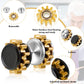 2 Pieces Copper Gear Metal Spinner Toy Small Fidget Toy Solid Metal Brass Gear Mini Steel Bearing For Adults Copper Gear Design Boredom Killing Time Toys (Black, Silver, Gold)