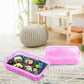 Madzee 15 Inch Portable Sensory Bin Play Tray With Lid, Fill With Water, Sand, Beads And More (Pink)