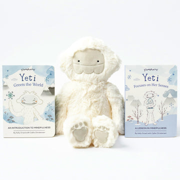 Slumberkins 14' Yeti Kin & 2 Board Books Complete Set Bundle | Promotes Mindfulness & Emotional Regulation | Social Emotional Development (Yeti Kin Plush + 2 Board Books)