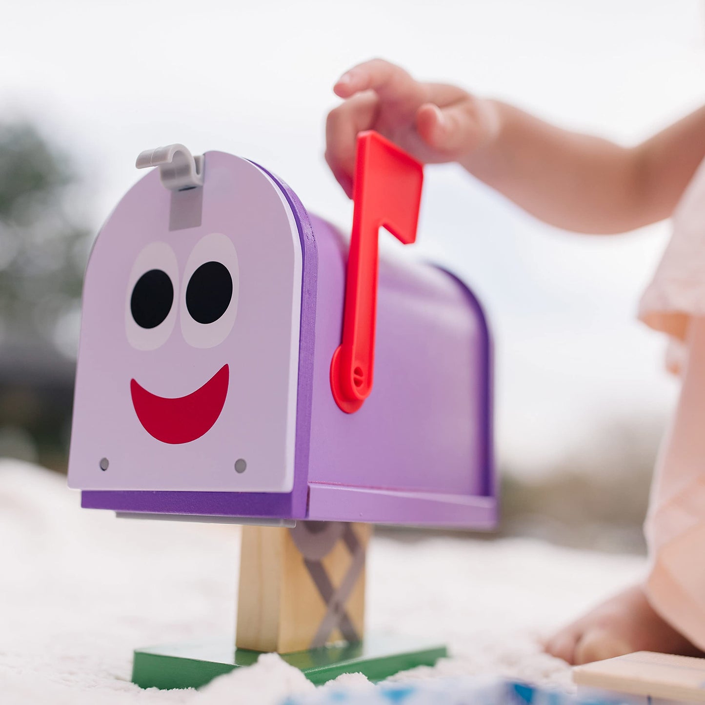 Melissa & Doug Wooden Mailbox Play Set, 27 Pieces, Multi Color, Model 33023, for Kids 4 Years and Up, Fun Learning Toy