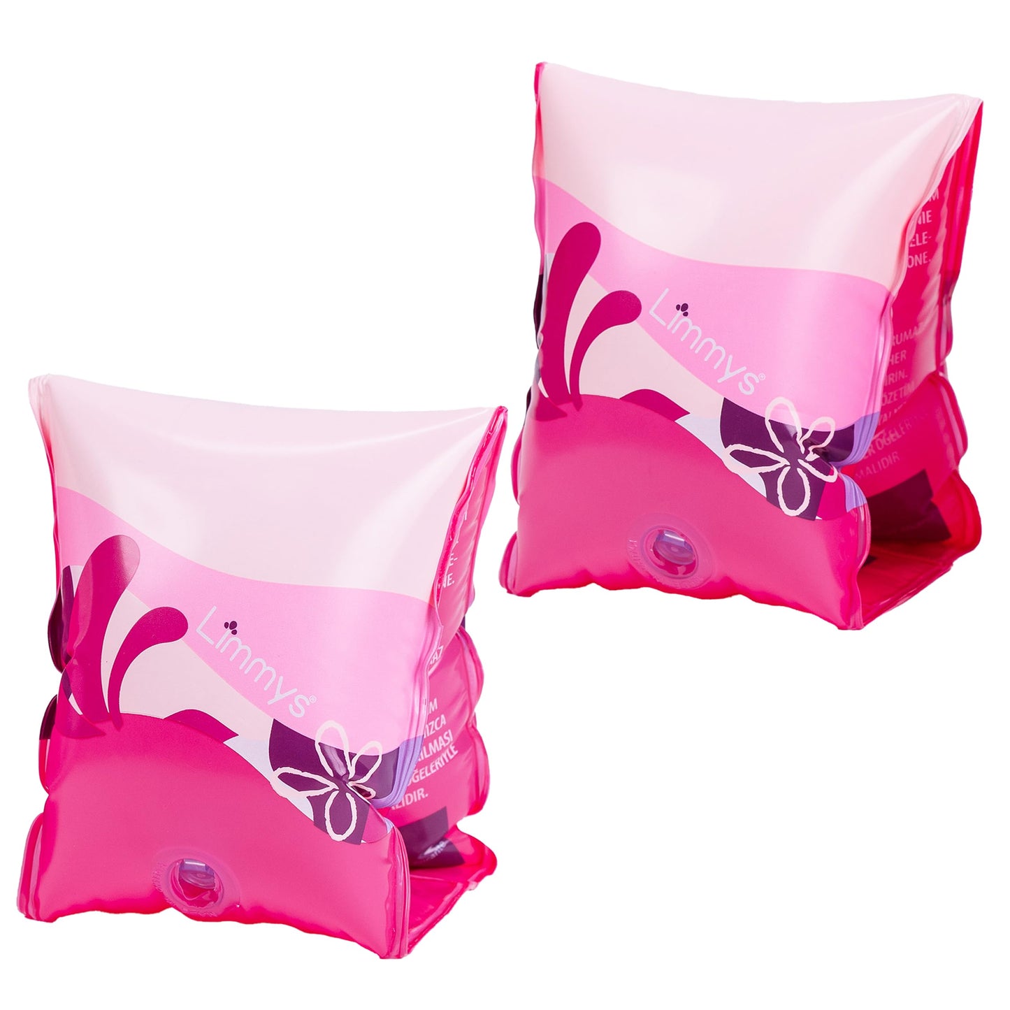 Limmys Premium Quality Arm Floaties For Kids - 1-6 Years Old, Inflatable Water Wings For Swimming (Pink)