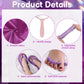 Hoemwarm 122 Pcs Purple Girls Spa Party Kit, 10-Pack Slumber Party Favors with Satin Robes, Tote Bags, and Nail Salon Accessorie