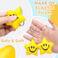 Vertintong 24 Pcs Star Stress Ball Keychains Smile Face Mini Foam Balls for Kids Valentine Classroom Exchange Gifts Adults Schoo