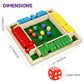 Kiapeak 1-4 Players Shut The Box Dice Game, 10 Numbers Traditional Wooden Pub Bar Board Game, Family Classics Tabletop Version G