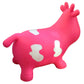 Appleround Cow Bouncer With Air Pump, Inflatable Space Hopper, Ride-On Bouncy Animal (Pink)