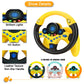 Redcrab Steering Wheel Car Driving Simulated Toy With Light And Music For Kids, Pretend Driving Seat Toys,Baby Electric Early Learning Educational Toys For Boys And Girls(Pink)