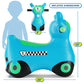 Waddle Bouncy Hopper Inflatable Hopping Animal Scooter, Indoors And Outdoor Toy For Toddlers And Kids, Pump Included, Boys And Girls Ages 2 Years And Up (Blue Zoomer)