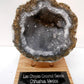 Genuine Huge Softball Sized Crystal Filled Los Choyas Geode Half on Free Custom Oak Stand
