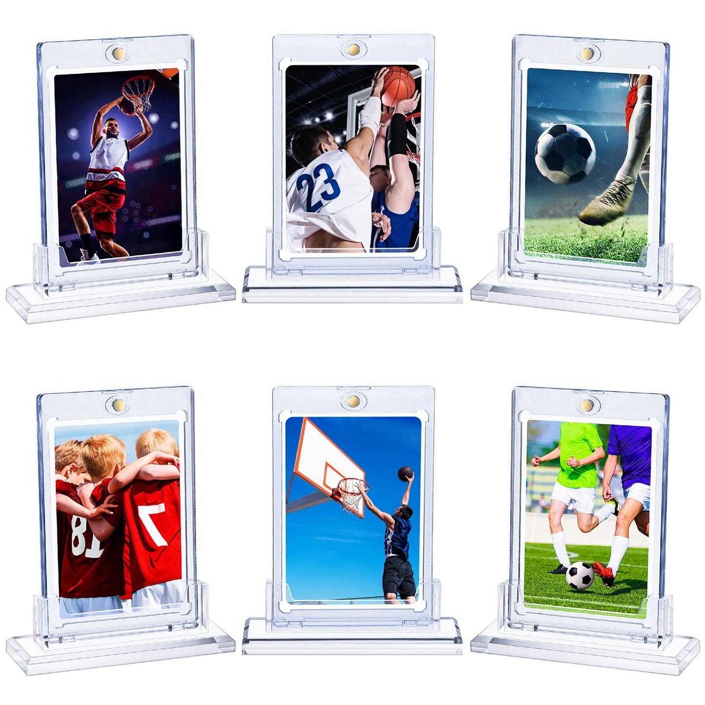 Magnetic Card Holders For Trading Protector, 35 Pt Baseball Card Protector, Acrylic Hard Sleeves Case For Baseball Football Spor
