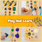 Hoarosall Montessori Wooden Busy Board - Sensory Light Switch Toy for 1+ Year Olds, Medium, Brown, Model CGS-BUSYBOARD-01