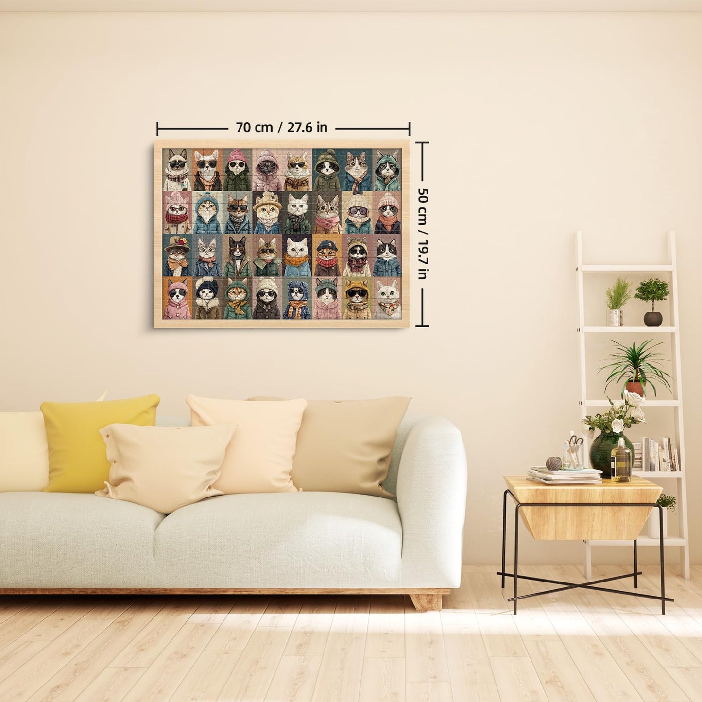1000 Pieces Jigsaw Puzzles For Adults - Stylish Cats In Fashion - Unique Puzzle For Family And Friends - Challenging Puzzle Perf