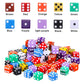 Blulu 6-Sided Games Dice Set, Colored Dice with Black Velvet Pouches for Playing Games, Like Board Games, Dice Games, Math Games