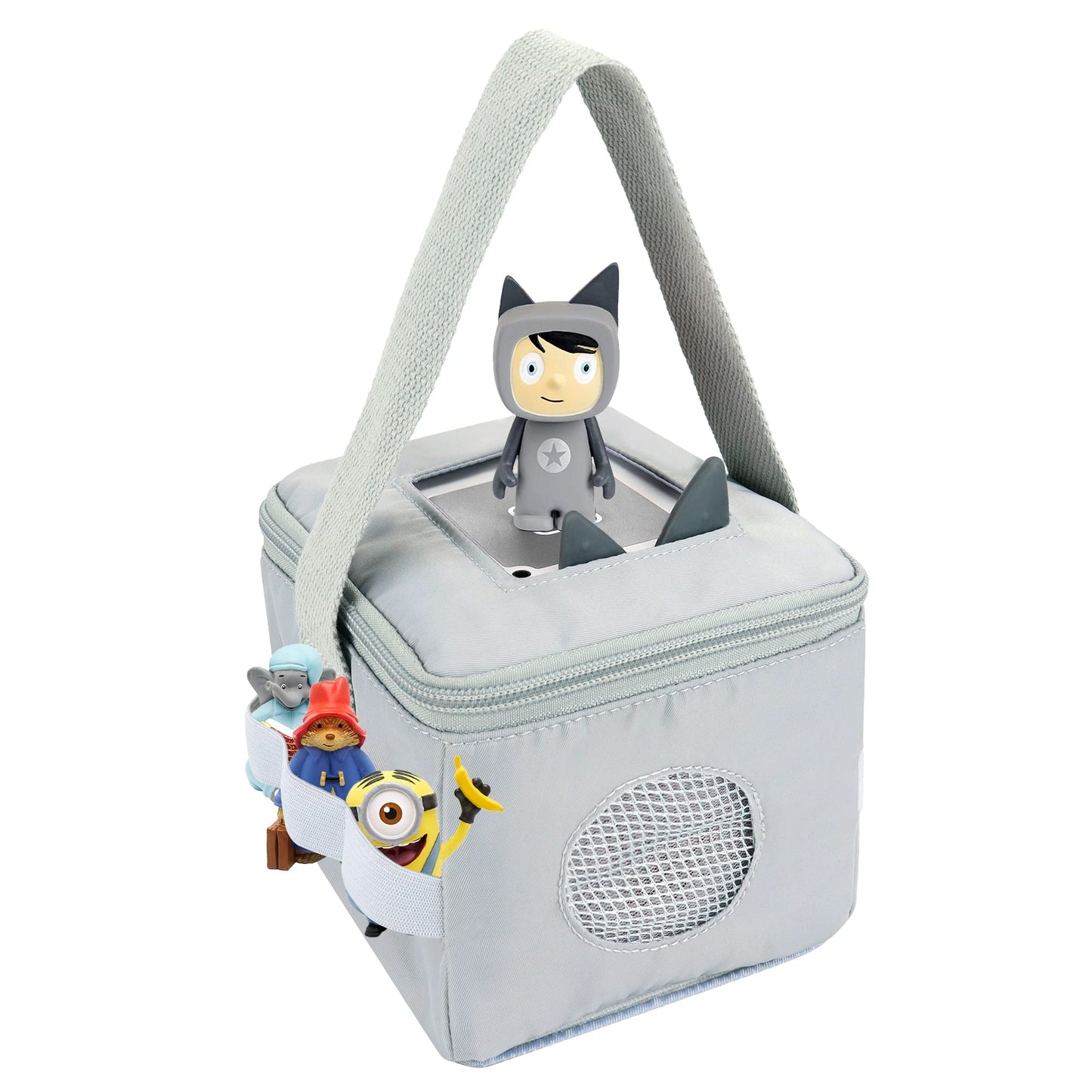Annmore Carrying Case For Audio Player, Compatible With Toniebox And Figures, Bag Compatible With Tonies Characters And Box, Gre