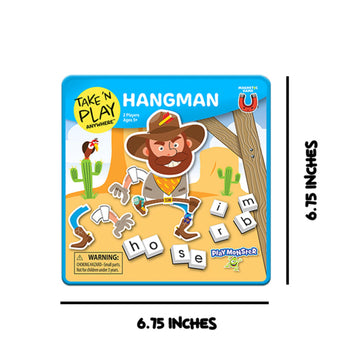 Playmonster Take N Play Anywhere - Hangman - Easy To Use, Hard To Lose - Fun On The Go Travel Game - For Ages 5+