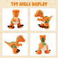 Tcbunny Baby Dinosaur 12' Bedtime Stuffed Animal Plush Toy, Kid'S Gifts For Boys, Girls, Birthday, Valentine, Christmas, Veliciraptor - Orange