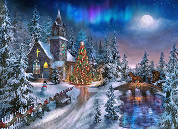 Vermont Christmas Company 1000 Piece Christmas Night Jigsaw Puzzle - Copper Material, Model VC1188