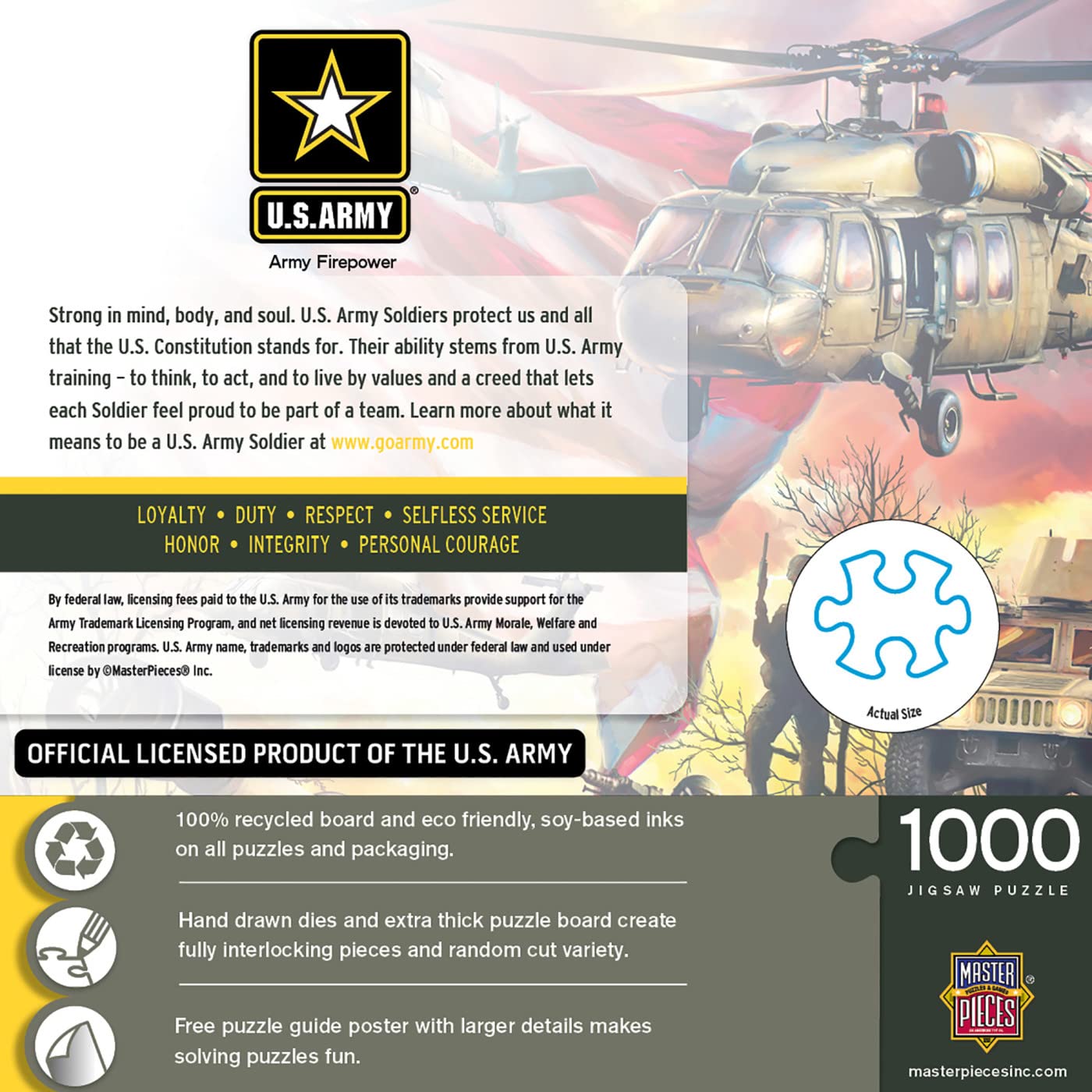 MasterPieces US Army Firepower 1000 Piece Jigsaw Puzzle