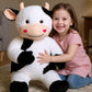 Cudhug 32'' Large Cow Stuffed Animal, Giant Soft Plush Fluffy Cow Toy Birthday Holiday Party Gifts for Kids Girls Boys