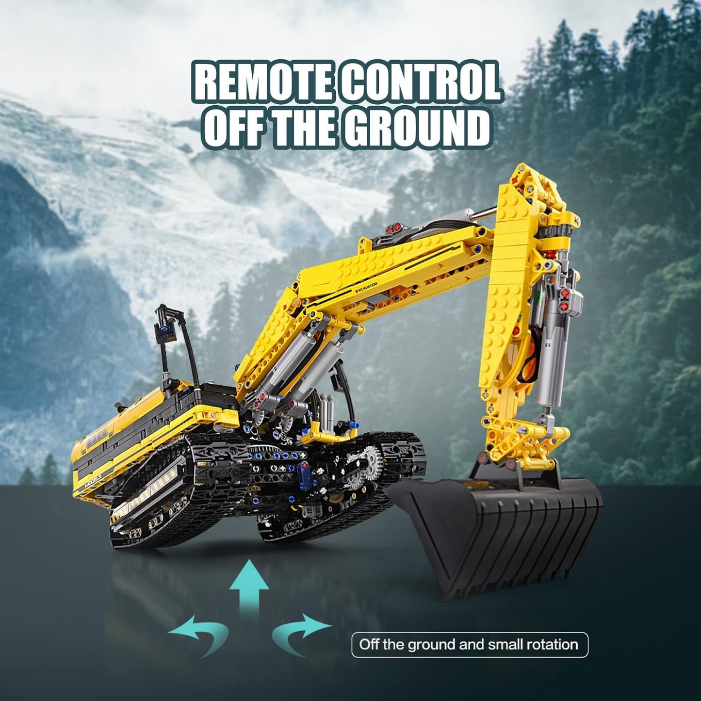Mould King 13112 Rc Excavator Building Set For Boys, 1830 Pieces Building Blocks App Remote Control Truck Construction Vehicles Model With Motor, Stem Engineering Toys For Kids
