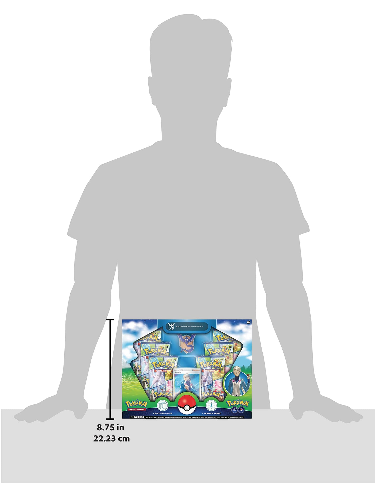 Pokemon TCG: GO Special Collection - Team Mystic with Foil Promo Card, Deluxe Pin & 6 Booster Packs, Multicolor
