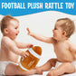 Playbees Baby Football Plush Rattle - Baby Boy Stuff For Gifts, Toddler Football Toys, Baby Rattles & Plush Rings, Engaging Lear