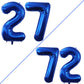 Goer Number 27 Balloons For 27Th Birthday Party Decorations,42 Inch Jumbo Foil Helium 72 Balloons For 72Nd Birthday Party Decoration (Blue)