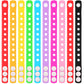 Zhanmai 30 Pieces 10 Colors Silicone Wristband Bulk Adjustable Rubber Wristbands with Holes for Men Women Birthday