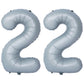 40 In Matte Gray Number Balloons Helium Foil Mylar Balloon Birthday Party Banquet Decoration 22
