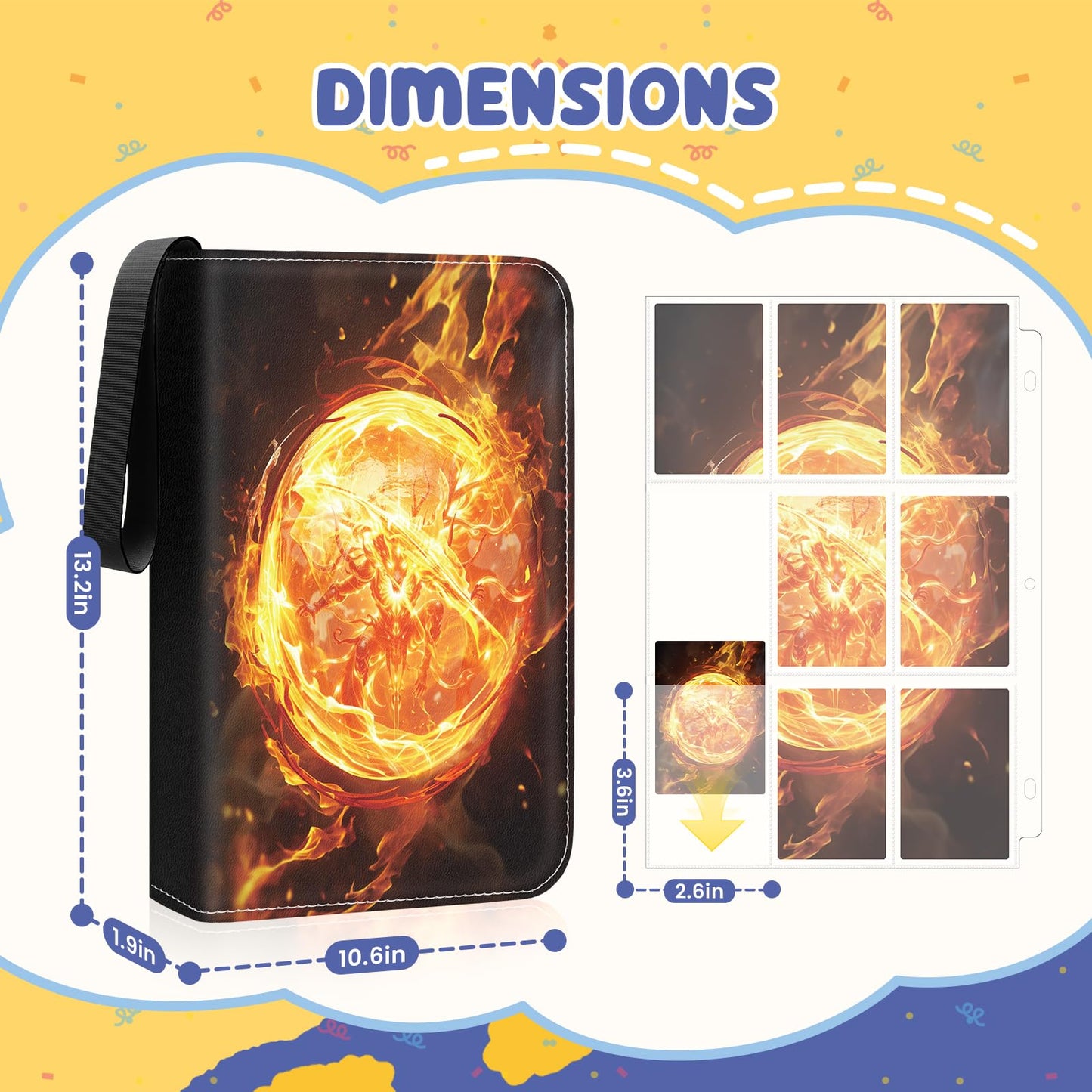 Winsing 9-Pocket Card Binder 3 Ring Trading Card Holder Album 900 Card Toytooth Winsing 9-Pocket Card Binder 3 Ring Trading Card Holder Album 900 Card Toytooth