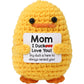 Warm Mothers Day Birthday Gifts-I Duck Love You Mom,Handmade Inspirational Positive Emotional Crochet Knitted Cute Duck Unique P