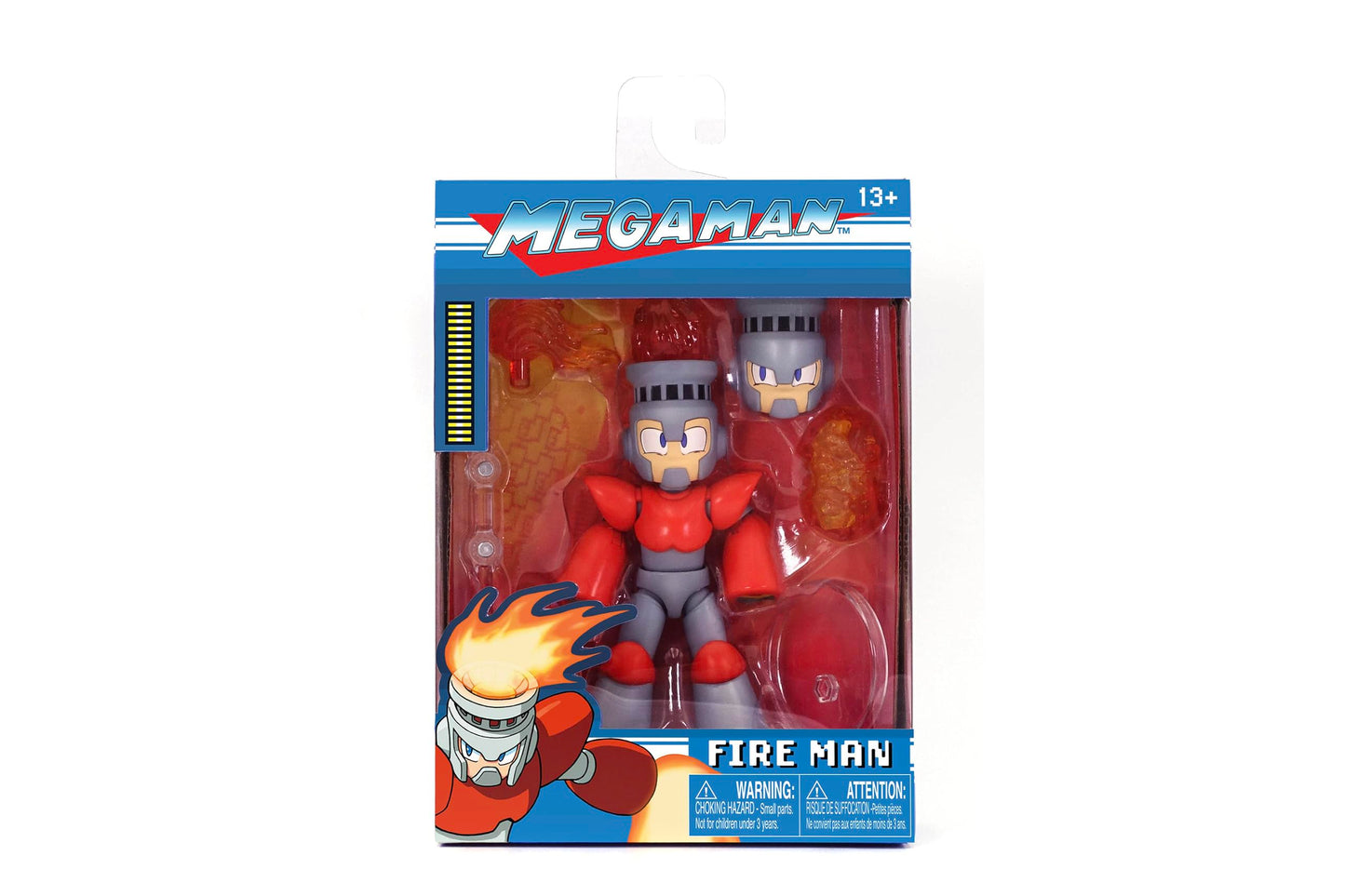 Mega Man 4'' Fire Man Action Figure, Toys For Kids And Adults