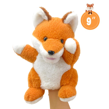 Okegztoa Hand Puppets Fox Puppets,9'' Realistic Stuffed Animal Puppets For Toddlers Cute Fox Stuffed Puppets For Kids With Movab