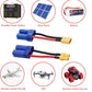 Laisomeke XT30 to EC5 Male Female Adapter Connector for RC FPV Drone Car Lipo Battery Charger ESC (4 Pack)