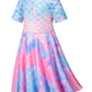 Doll And Girl Matching Nightdress Mermaid Dress Nightgowns Costume For Girl And 18'' American Girl Doll Clothes(3-140)