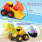 Likee Dinosaur Toy Cars For Toddlers 1-3 Boys, Large Construction Toys Truck For Kids 2-4 Birthday Gift, 4 Pcs Press Go Vehicles Playset, Push And Go Friction Racing Cars For 18+ Months Baby Infant