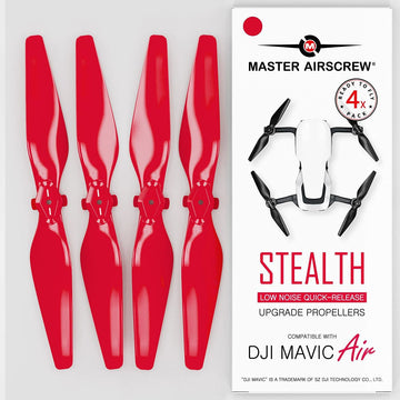 Master Airscrew Stealth Propellers for DJI Mavic Air - Red, 4 pcs