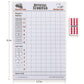 Yellow Mountain Imports Scoring Sheets for Dominoes - 60 Paper Scorepads, 8.2"x5.5", White, Model YM-DM001-A