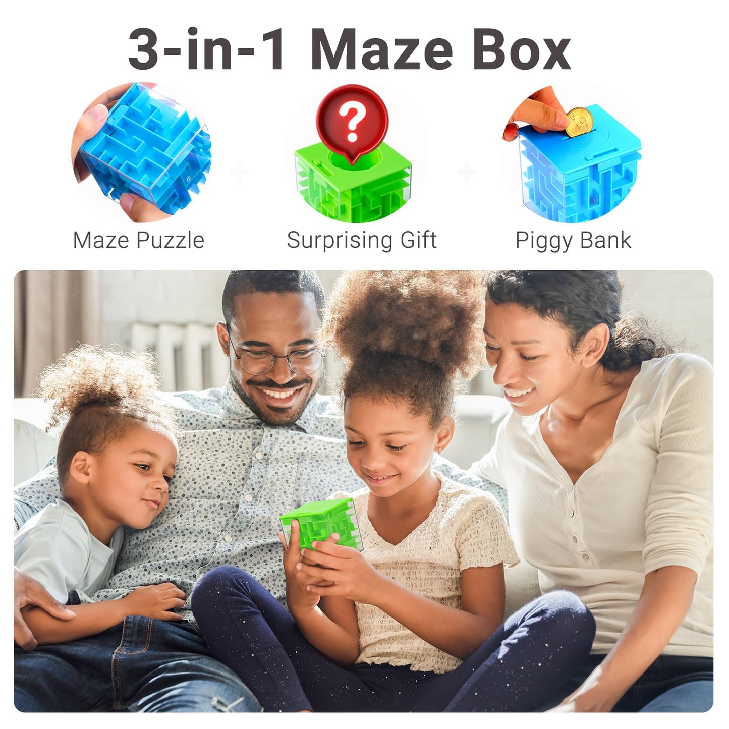 Ikeelo Money Maze Puzzle Box (2 Pack) For Kids And Teens, Make Cash Gift Giving More Fun